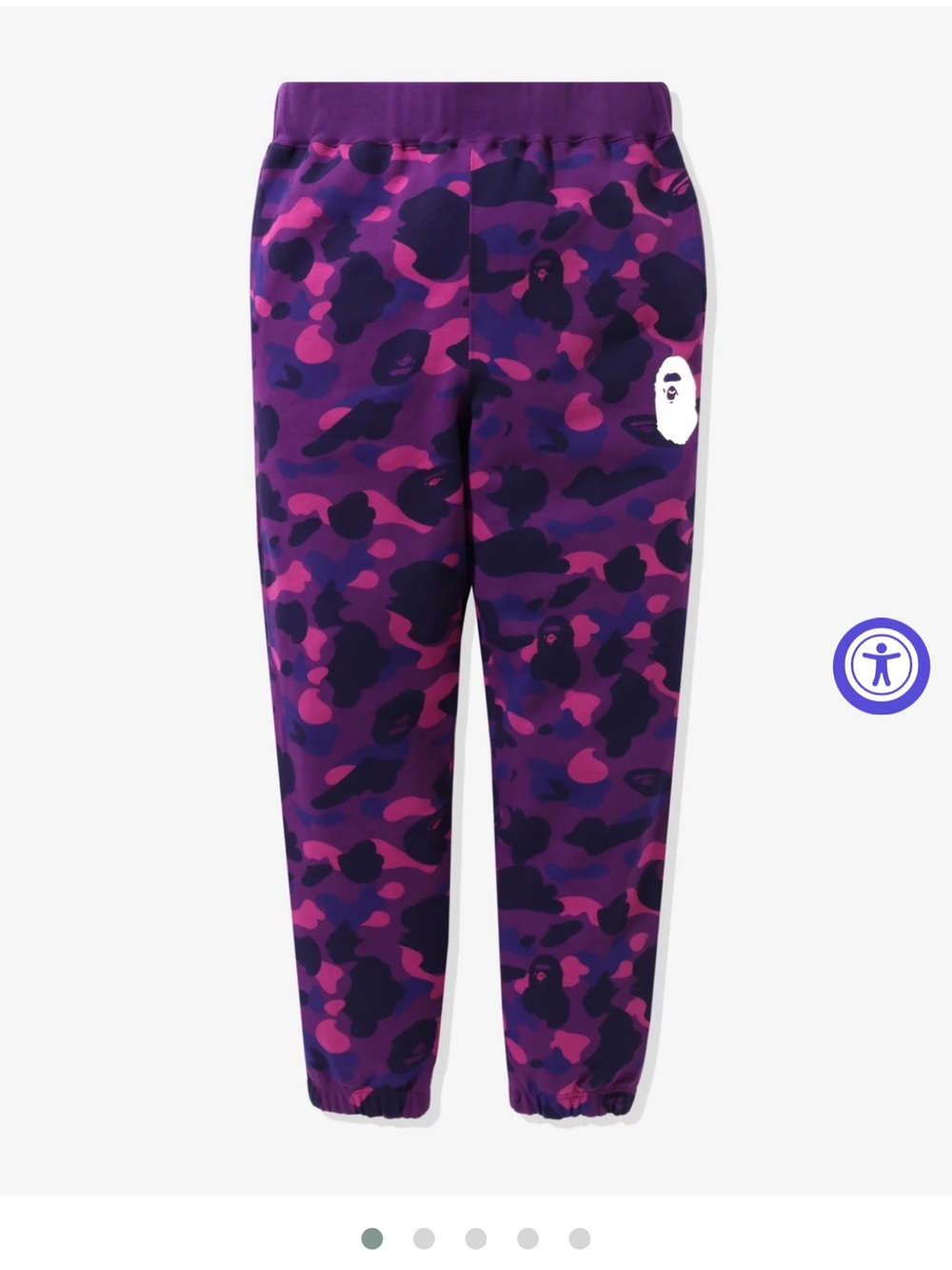 Bape Purple & Pink Camo Sweatpants with Ape Head